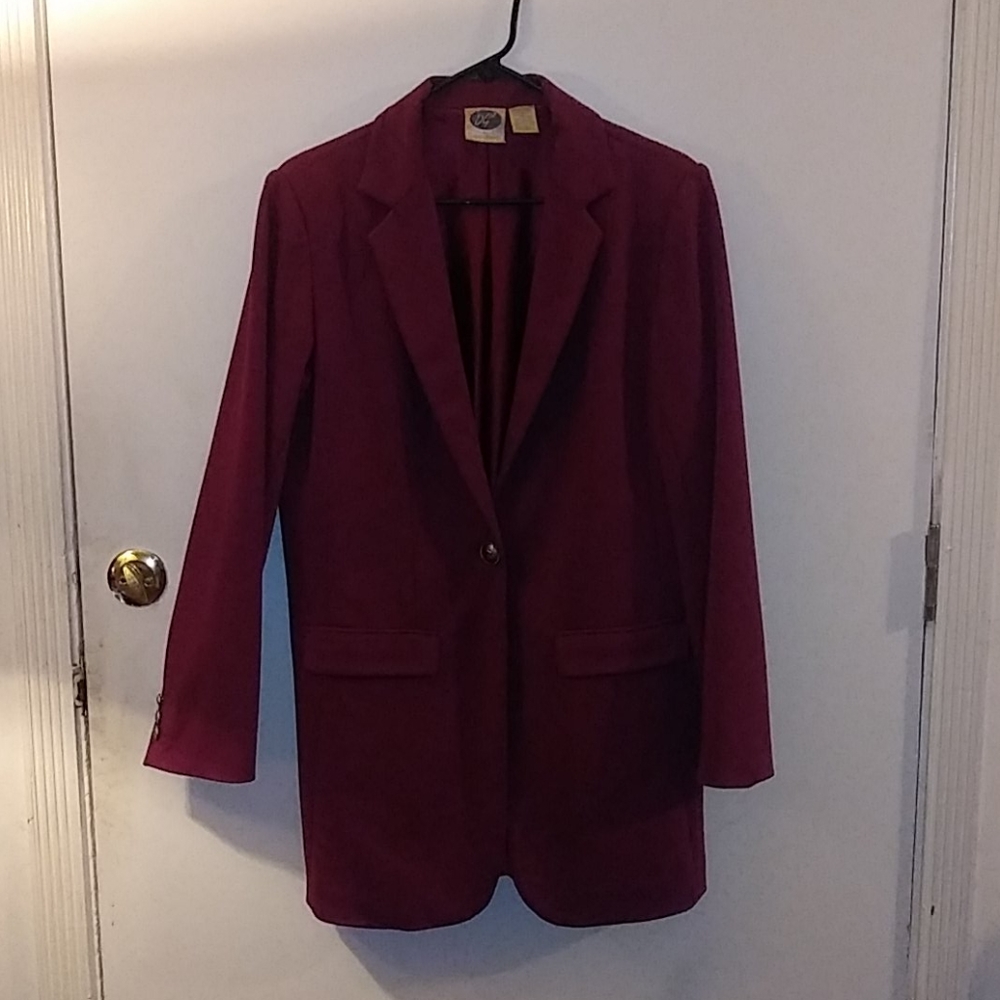 DG2 - Diane Gilman Magenta Blazer Jacket - Size M